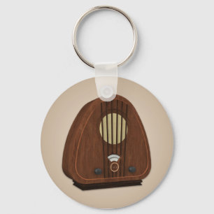 Vintager antiker RadioSchlüsselanhänger Schlüsselanhänger