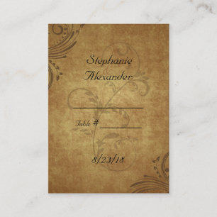Vintager antiker Teestuhl Swirl Hochzeitsplatz Platzkarte