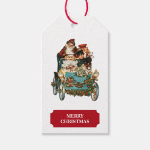 Vintager antiker Weihnachtsmann Geschenkanhänger