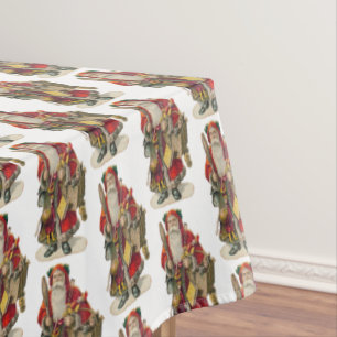 Vintager antiker Weihnachtsmann Tischdecke
