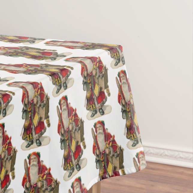 Vintager antiker Weihnachtsmann Tischdecke (Beispiel)
