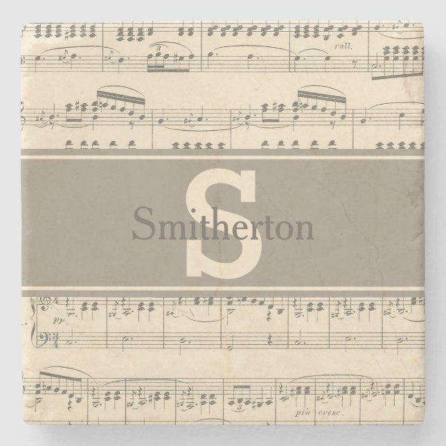 Vintager Antiquitätenstein Steinuntersetzer (Vorderseite)
