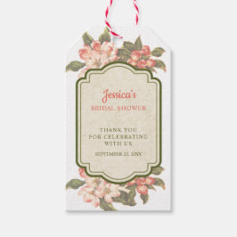 Vintager Apple Blossom Brautparty Geschenkmarke Geschenkanhänger