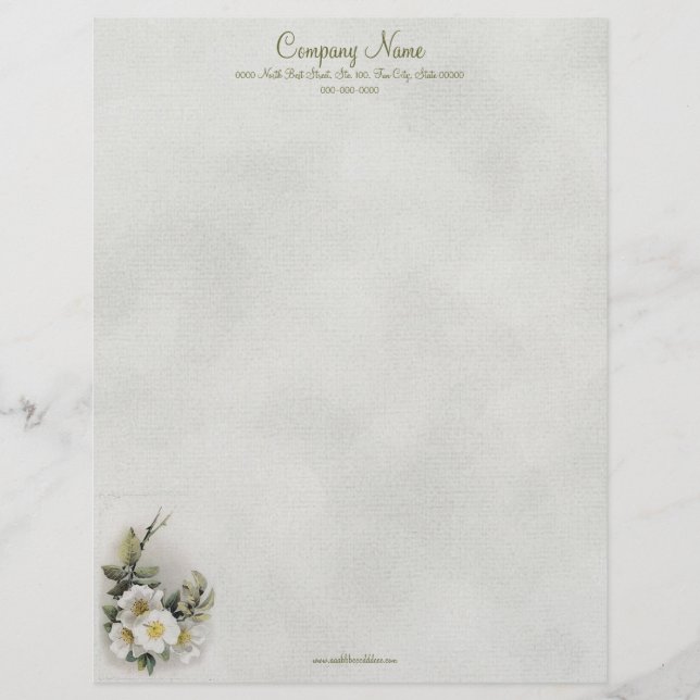 Vintager Apple Blossom Letterhead (Vorderseite)