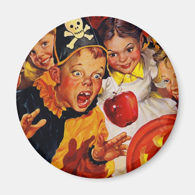 Vintager Apple-Bobbing Magnet (Vorne)