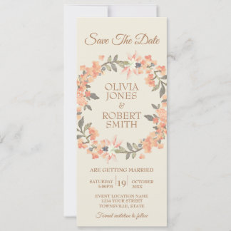 Vintager Apricot Save the Date Einladung
