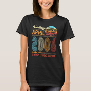 Vintager April 2006 16 Jahre alter 16. Dezember De T-Shirt