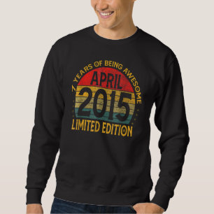 Vintager April 2015 7 Jahre alt 7. Geburtstagsdeko Sweatshirt