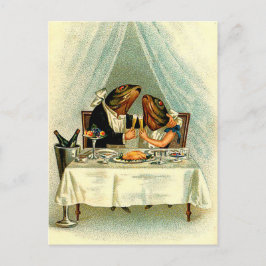 Vintager April Fisch Romantik, Aprilscherz Postkarte