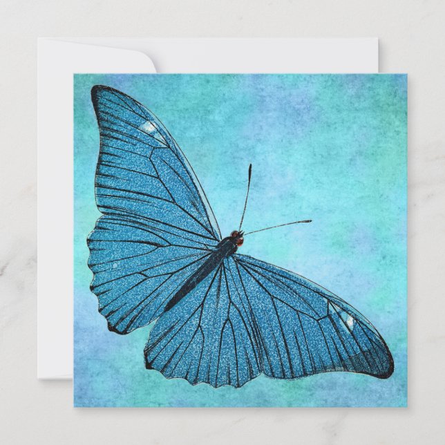 Vintager Aquamariner Blauer Schmetterling der 1800 (Vorderseite)