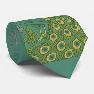 Vintager Aquamariner Pfau Krawatte