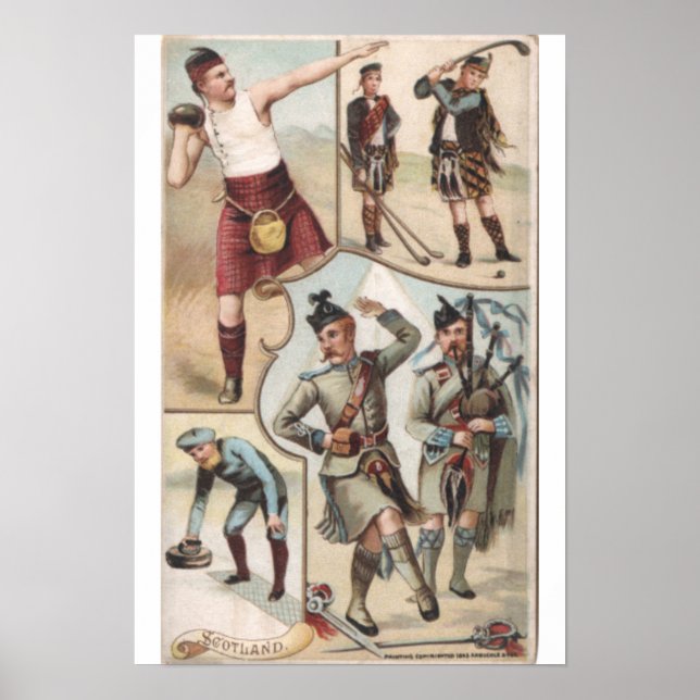 Vintager Arbuckle Bros-Kaffee "Scotland" Poster (Vorne)