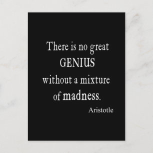 Vintager Aristoteles Großer Genius Wahnsinn Postkarte