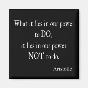Vintager Aristoteles-Power-Inspirational Zitat Magnet