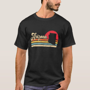Vintager Arizona Pride Az Karte erschütterte Fraue T-Shirt