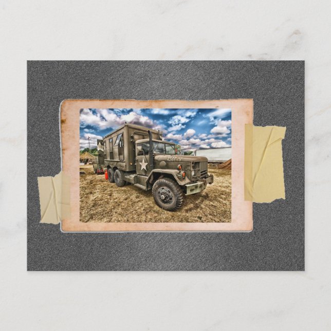 Vintager Armeetruck Postkarte (Vorderseite)