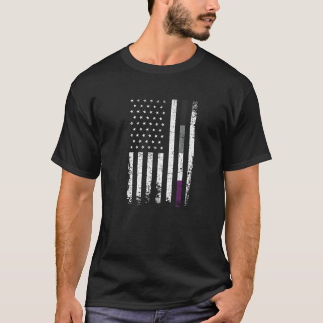 Vintager asexueller Prix LGBT T-Shirt (Vorderseite)