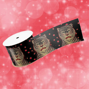 Vintager asiatischer Streifenreiter Satinband