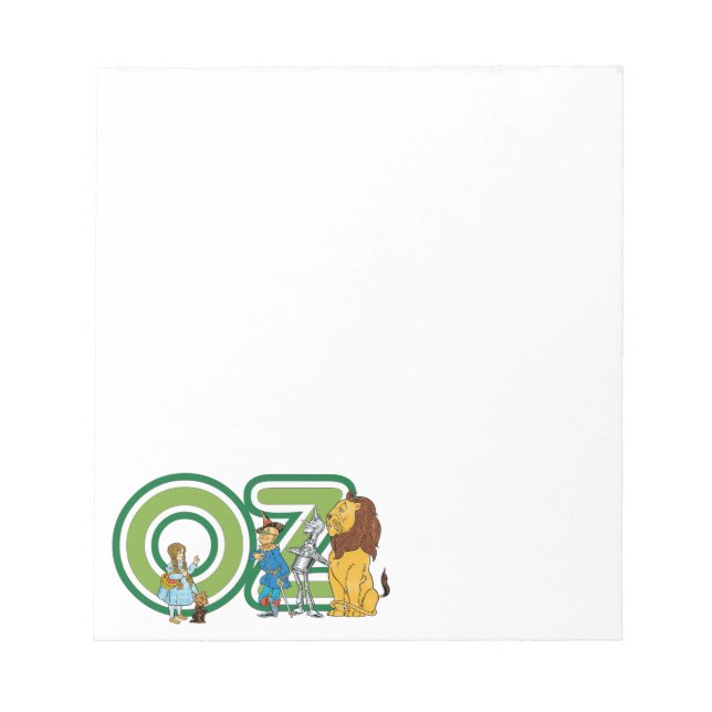 Vintager Assistent für Oz-Zeichen und Textbuchstab Notizblock (Vorderseite)