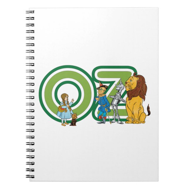 Vintager Assistent für Oz-Zeichen und Textbuchstab Notizblock (Vorderseite)
