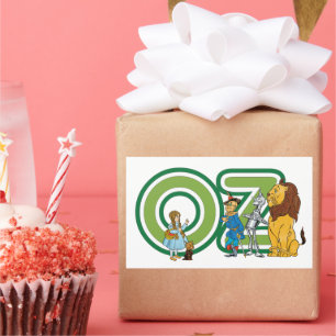 Vintager Assistent für Oz-Zeichen und Textbuchstab Rechteckiger Aufkleber