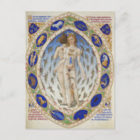 Vintager Astrologischer Kalender Gruß