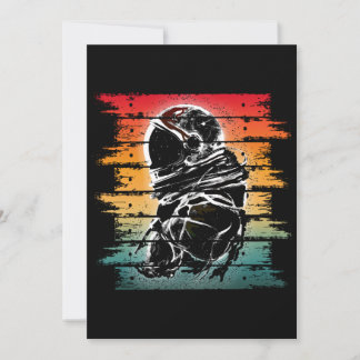 Vintager Astronautenschwarz und weiß Einladung