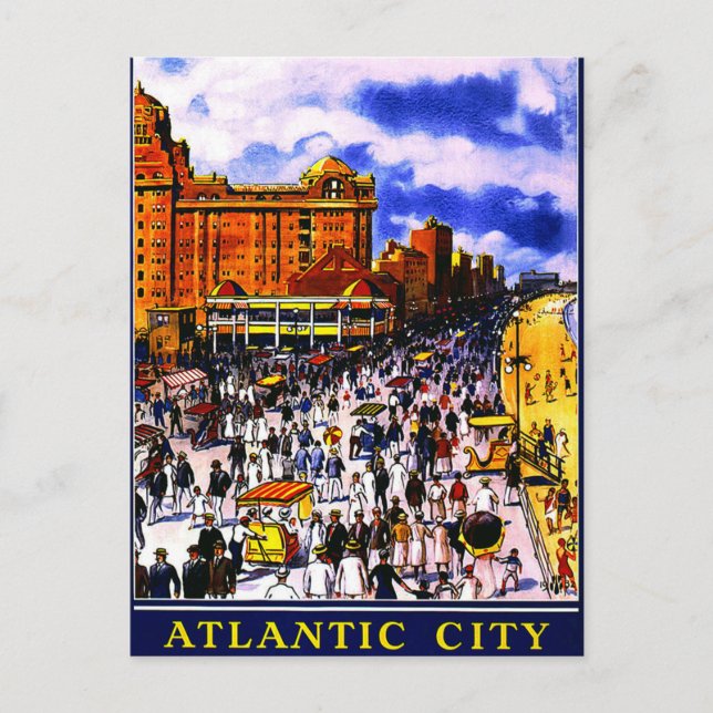 Vintager atlantischer Stadtverkehr Postkarte (Vorderseite)