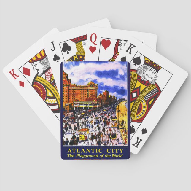Vintager atlantischer Stadtverkehr Spielkarten (Rückseite)