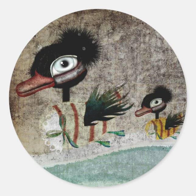 Vintager Aufkleber für das Ugly Duckling (Vorderseite)