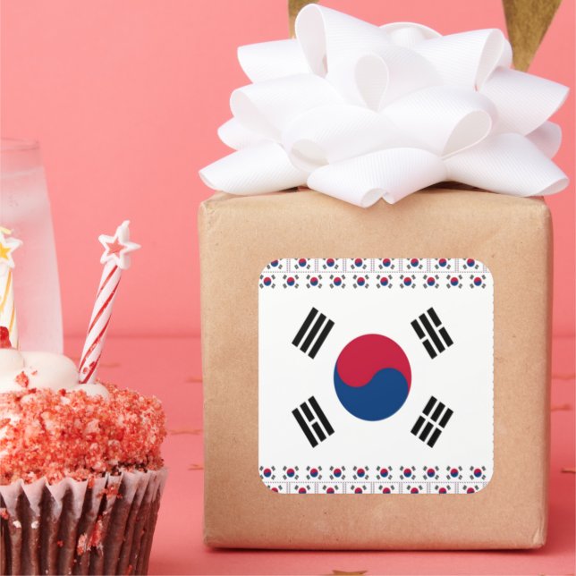 Vintager Aufkleber für den Südkorea-Platz (Party)