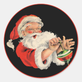 Vintager Aufkleber für den Weihnachtsmann