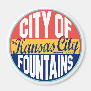 Vintager Aufkleber Kansas City Magnet