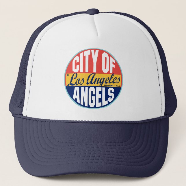 Vintager Aufkleber Los Angeles Truckerkappe (Vorderseite)