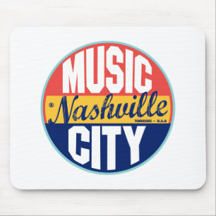 Vintager Aufkleber Nashvilles Mousepad