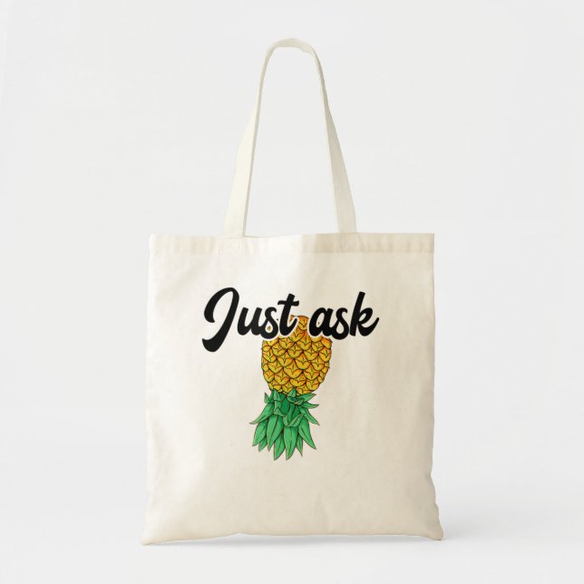 Vintager Aufwärts Ananas Frage nur subtile Schwäne Tragetasche (Vorne)