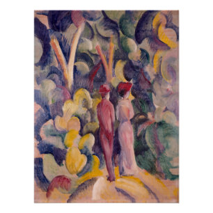 Vintager August Macke Couple auf der Forststraße Poster