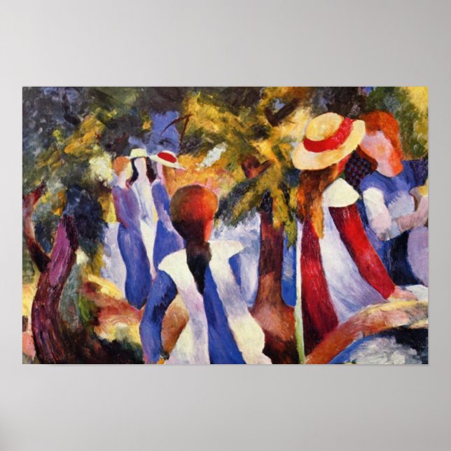 Vintager August Macke Girl Poster (Vorne)