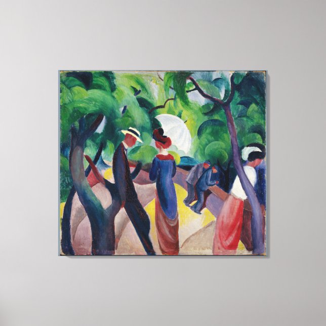 Vintager August - Macke Promenade Leinwanddruck (Vorderseite)