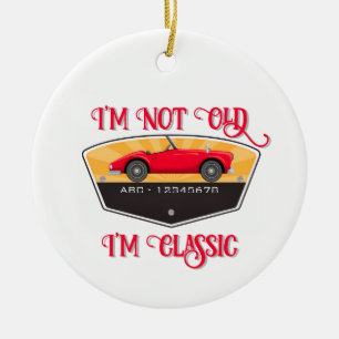 Vintager Auto-Enthusiast Keramik Ornament