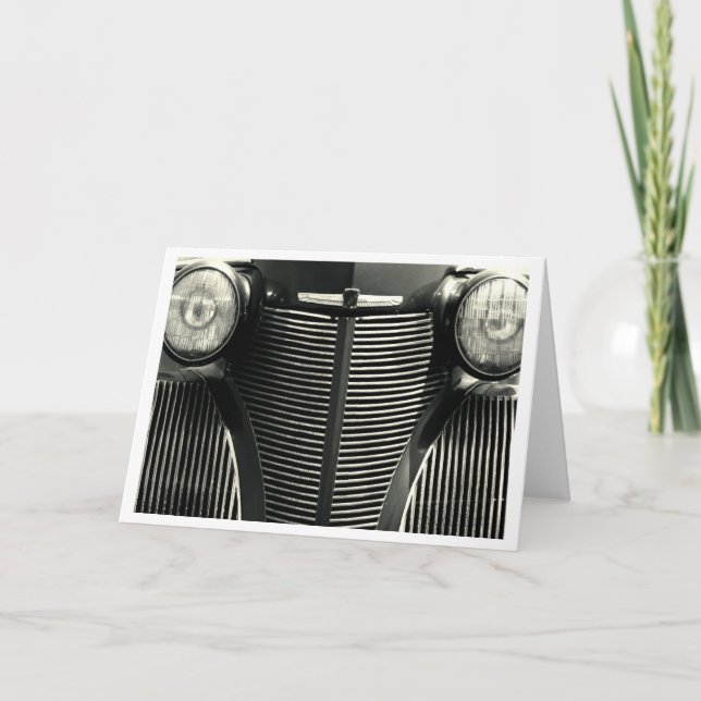 Vintager Auto-Grill Karte (Vorderseite)