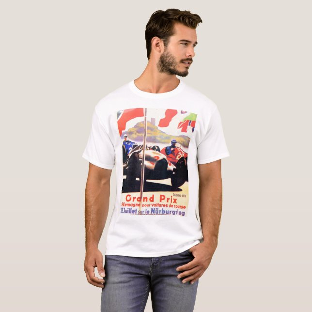 VINTAGER AUTO-RENNEN-T - SHIRT - GRANDPRIX (Vorne ganz)
