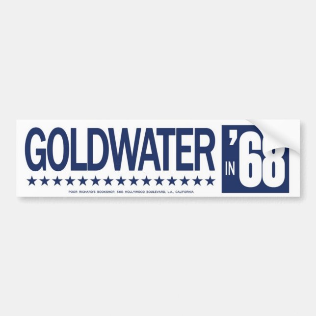 Vintager Autoaufkleber 1968 Barrys Goldwater (Vorne)
