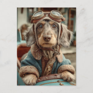 Vintager Aviator Postkarte
