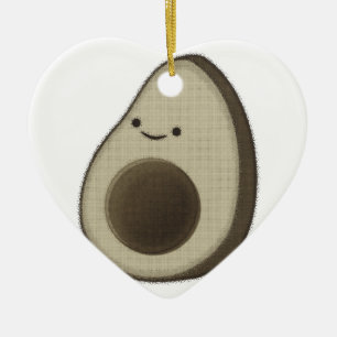 Vintager Avocado Zeichnend Keramikornament