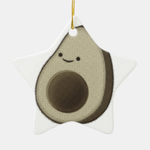 Vintager Avocado Zeichnend Keramikornament