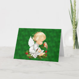 Vintager Baby Christmas Angel Feiertagskarte