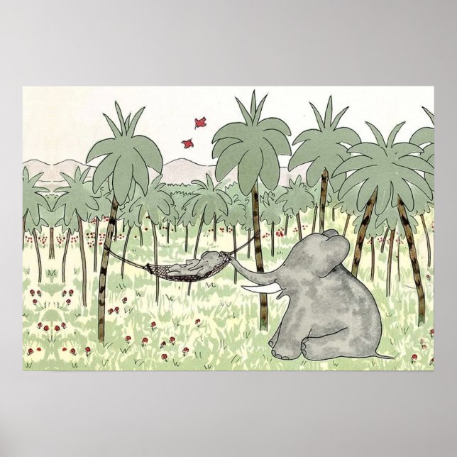 Vintager Babydruck Poster (Vorne)