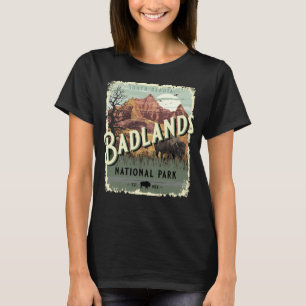 Vintager Badlands Nationalpark Süd-Dakota T-Shirt