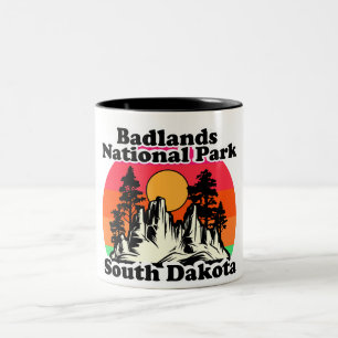 Vintager Badlands-Nationalpark Zweifarbige Tasse